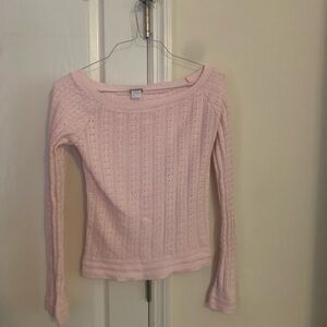 Pink Cable Knit Women's Sweater